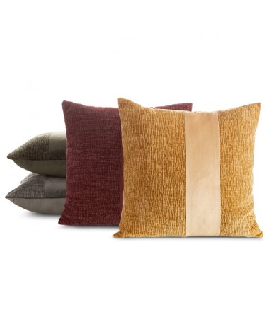 Poszewka szenil 45x45 Carla bordowa Eurofirany