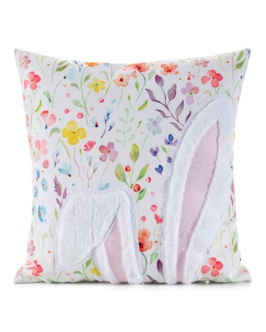 Poszewka wielkanocna 45x45 Wiosna 2 biała/pudrowa Eurofirany