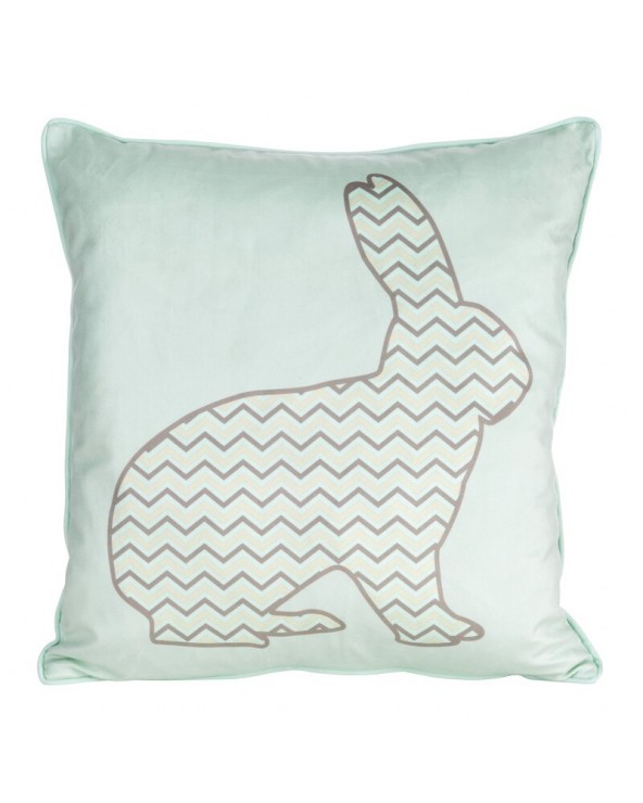 Poszewka wielkanocna 45x45 Wiosna 6 miętowa/beżowa Eurofirany