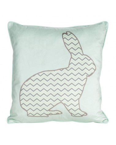 Poszewka wielkanocna 45x45 Wiosna 6 miętowa/beżowa Eurofirany