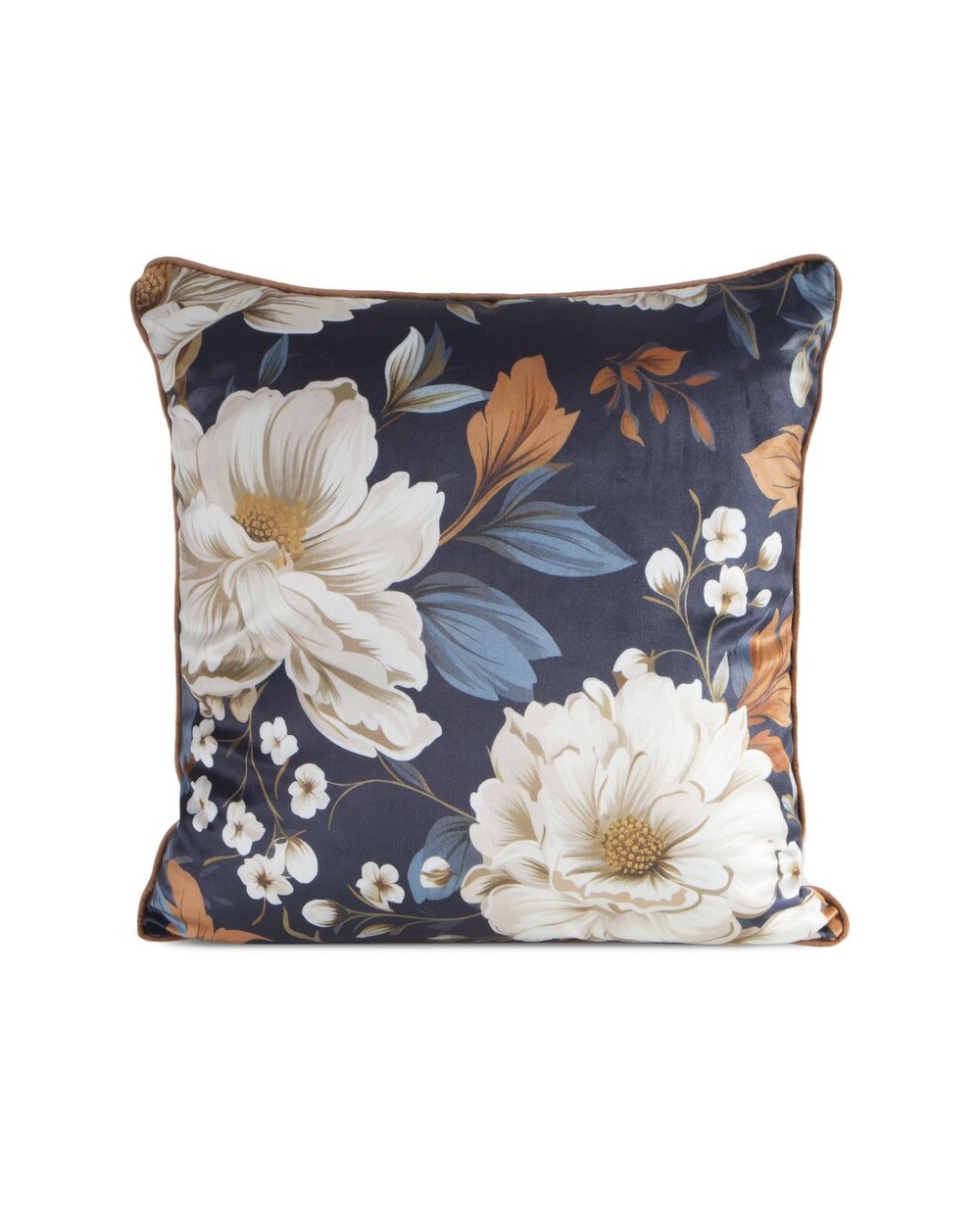 Poszewka velvet 45x45 Fiora 1 granatowa/beżowa Eurofirany