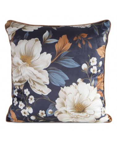 Poszewka velvet 45x45 Fiora 1 granatowa/beżowa Eurofirany