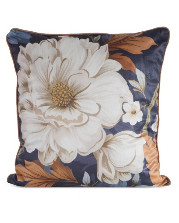 Poszewka velvet 45x45 Fiora 2 granatowa/beżowa Eurofirany