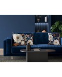 Poszewka velvet 45x45 Fiora 2 granatowa/beżowa Eurofirany