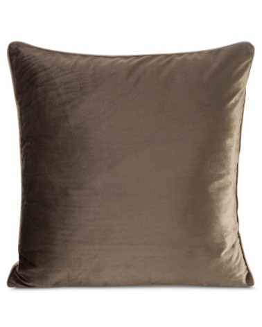 Poszewka velvet 60x60 Gaja 2 ciemnobrązowa Eurofirany