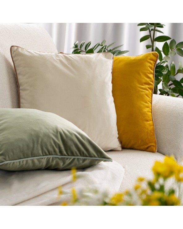 Poszewka velvet 45x45 Gaja 2 ciemnomiętowa Eurofirany