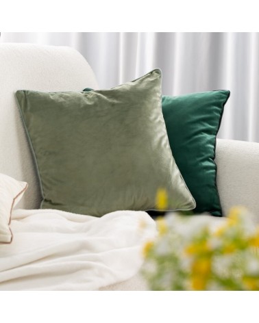 Poszewka velvet 45x45 Gaja 2 ciemnomiętowa Eurofirany