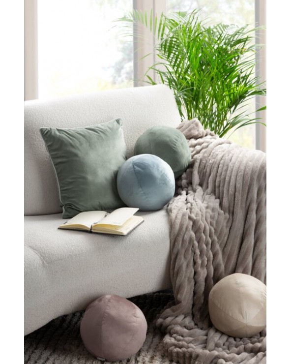 Poduszka velvet kula 24cm Gaja 4 ciemnobeżowa Eurofirany