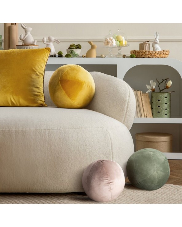 Poduszka velvet kula 24cm Gaja 4 jasnobeżowa Eurofirany