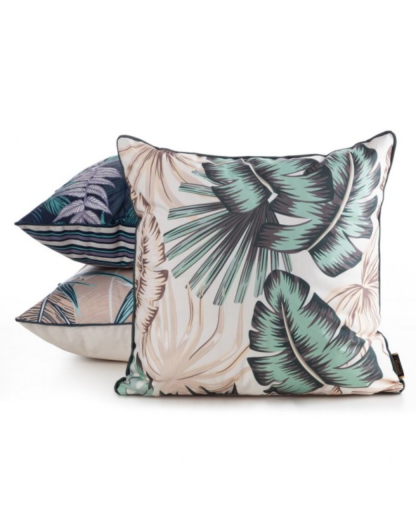 Poszewka ogrodowa 45x45 Garden 13A kremowa/zielona Eurofirany