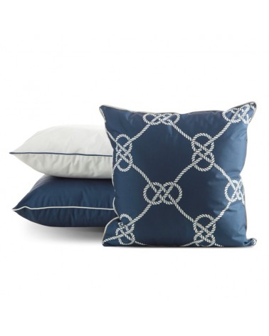 Poszewka ogrodowa 45x45 Garden 15A granatowa/biała Eurofirany