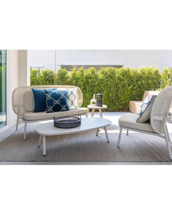 Poszewka ogrodowa 45x45 Garden 15A granatowa/biała Eurofirany