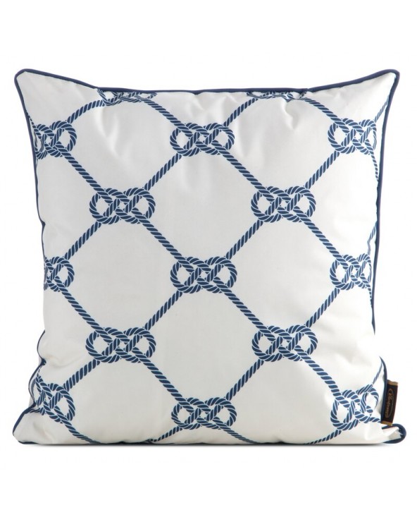 Poszewka ogrodowa 45x45 Garden 17A biała/granatowa Eurofirany