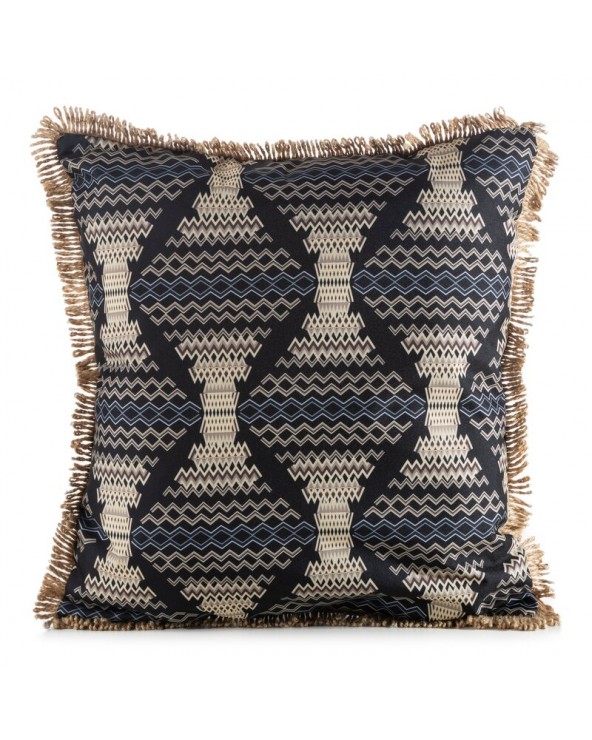 Poszewka ogrodowa 45x45 Garden 18C czarna/beżowa Eurofirany