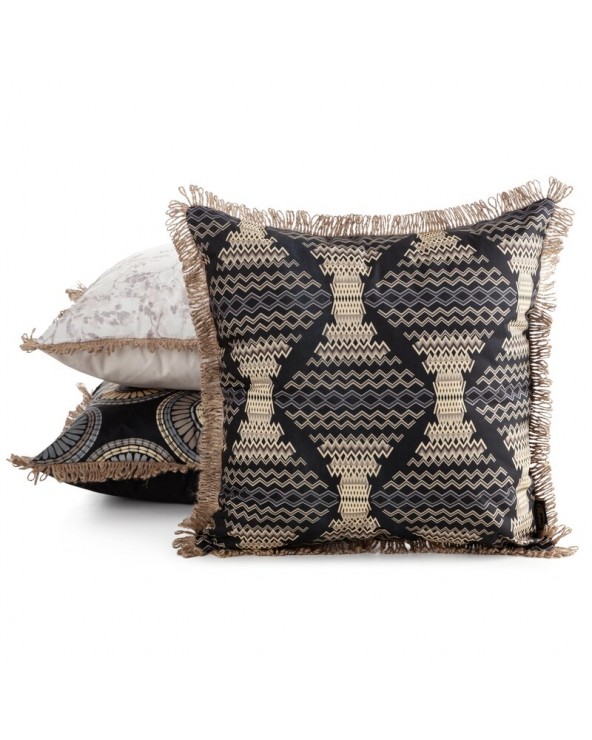 Poszewka ogrodowa 45x45 Garden 18C czarna/beżowa Eurofirany