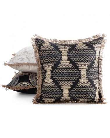 Poszewka ogrodowa 45x45 Garden 18C czarna/beżowa Eurofirany