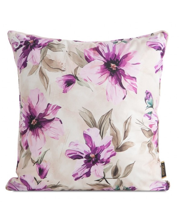 Poszewka ogrodowa 45x45 Garden 29A kremowa/różowa Eurofirany