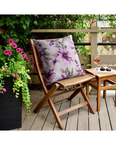 Poszewka ogrodowa 45x45 Garden 29A kremowa/różowa Eurofirany