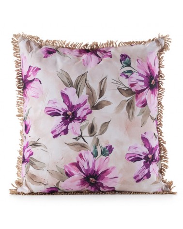 Poszewka ogrodowa 45x45 Garden 29B kremowa/różowa Eurofirany