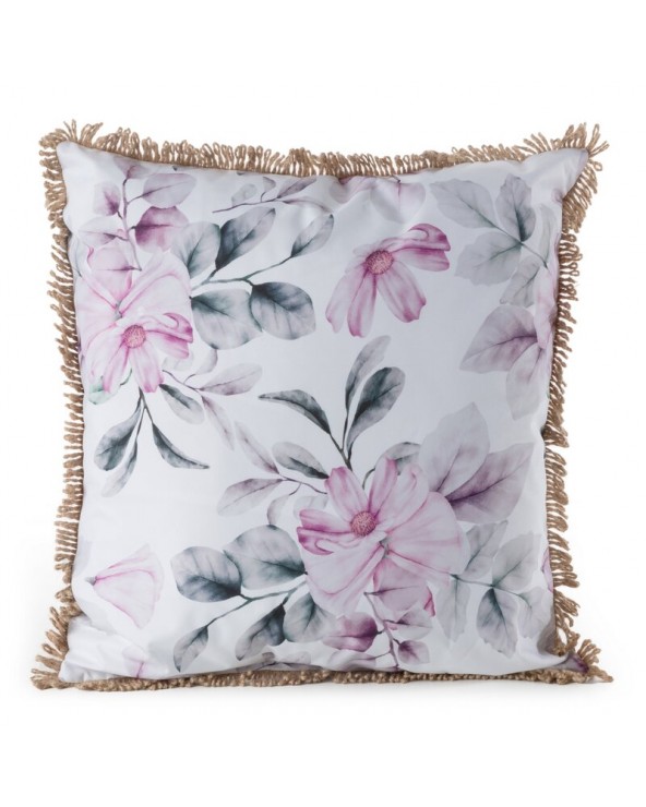 Poszewka ogrodowa 45x45 Garden 30B biała/różowa Eurofirany