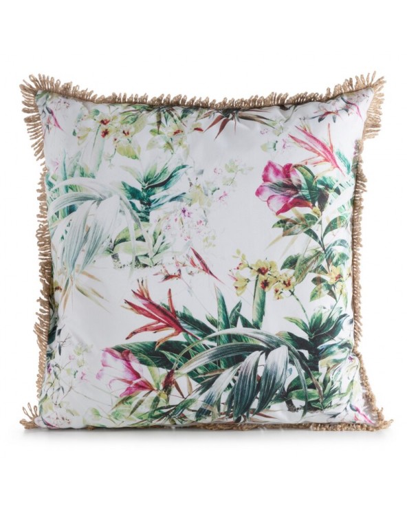 Poszewka ogrodowa 45x45 Garden 31B biała/zielona Eurofirany