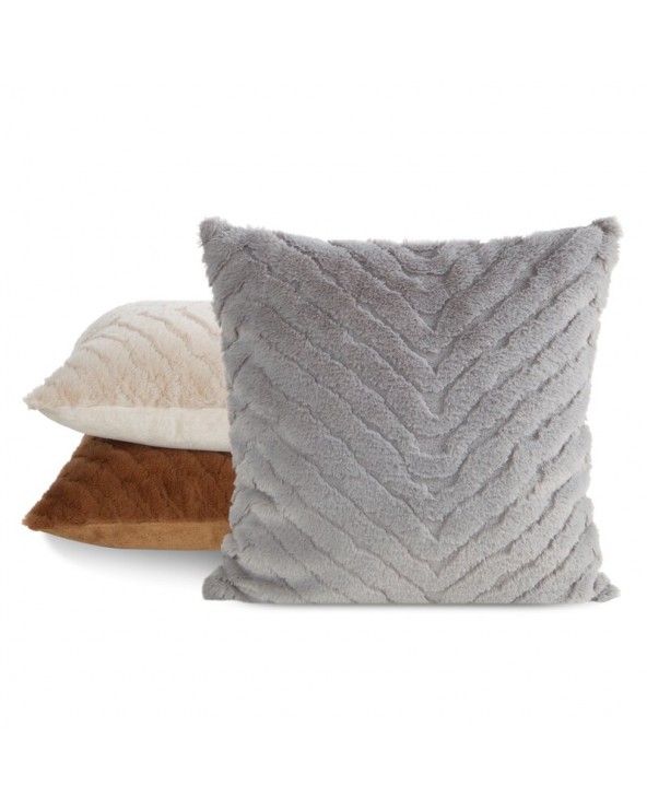 Poszewka futrzana 45x45 Kate oliwkowa Eurofirany