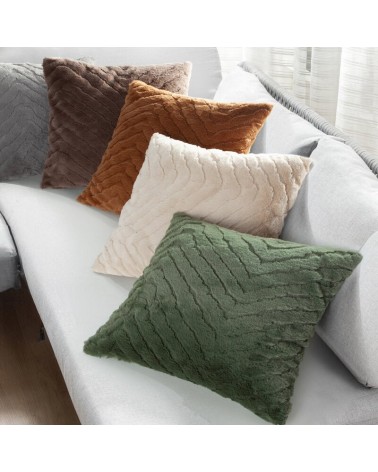 Poszewka futrzana 45x45 Kate oliwkowa Eurofirany