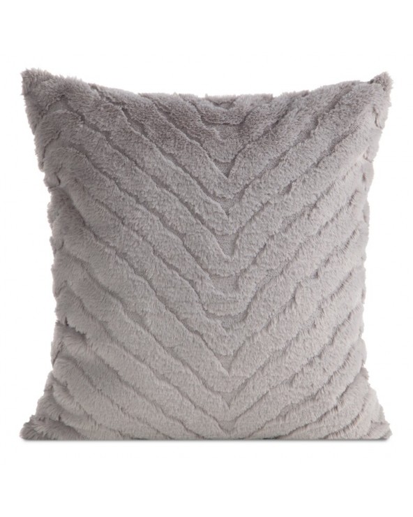 Poszewka futrzana 45x45 Kate srebrna Eurofirany