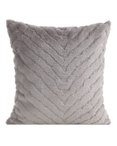 Poszewka futrzana 45x45 Kate srebrna Eurofirany
