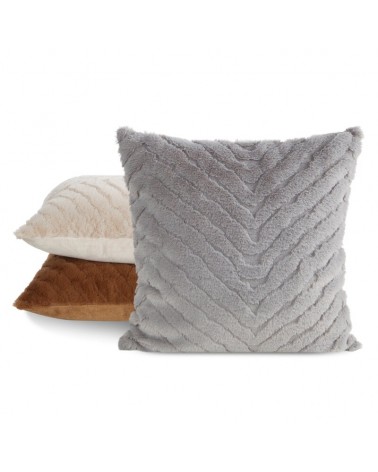 Poszewka futrzana 45x45 Kate srebrna Eurofirany