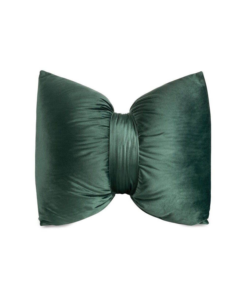 Poduszka dekoracyjna velvet 45x55 Kokarda ciemnozielona Eurofirany