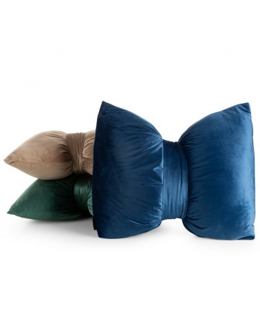 Poduszka dekoracyjna velvet 45x55 Kokarda ciemnozielona Eurofirany