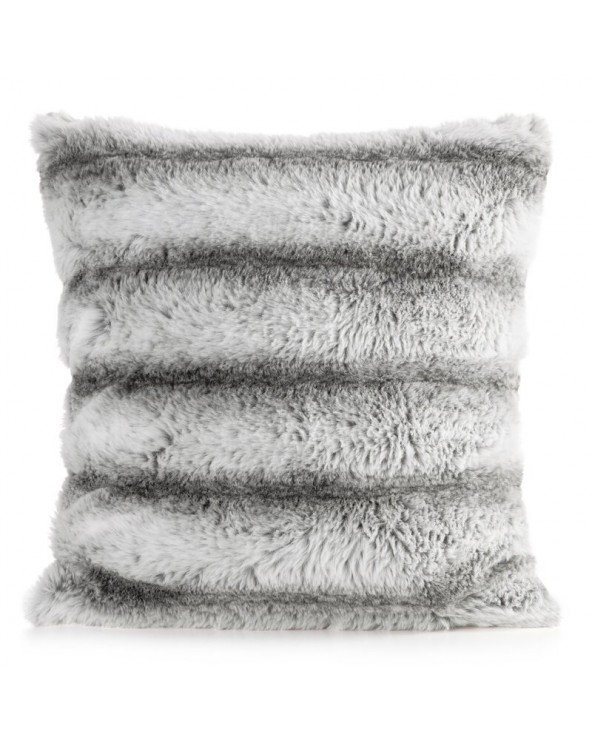 Poszewka futrzana 45x45 Lucy stalowa Eurofirany