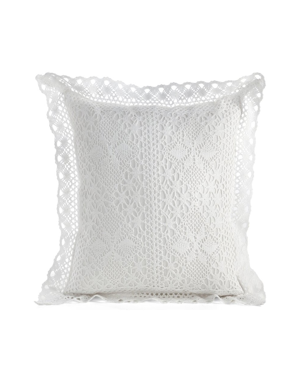 Poszewka ażurowa koronka 40x40 Megan biała Eurofirany