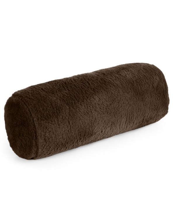 Wałek dekoracyjny futrzany 45x15 Nina ciemnobrązowy Eurofirany