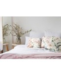 Poszewka velvet 45x45 Rosita 2 kremowa/różowa Eurofirany