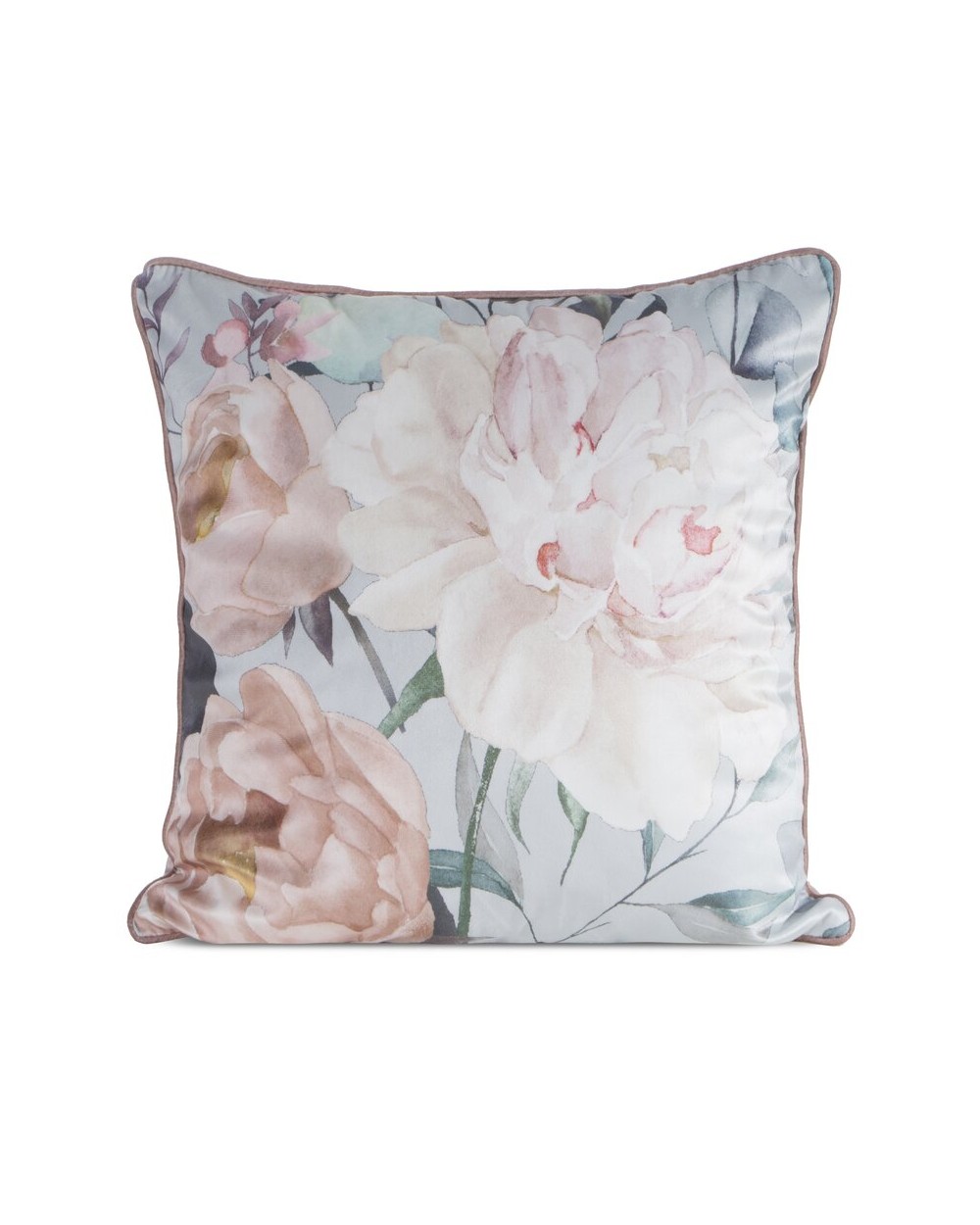 Poszewka velvet 45x45 Rosita 2 srebrna/różowa Eurofirany