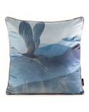 Poszewka velvet 45x45 Velvet 160 biała/niebieska Eurofirany
