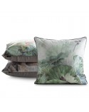 Poszewka velvet 45x45 Velvet 194 zielona/srebrna Eurofirany