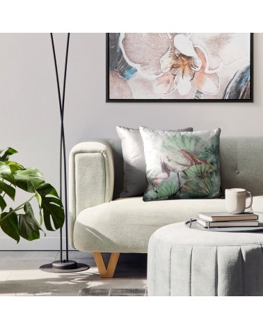 Poszewka velvet 45x45 Velvet 195 zielona/pudrowa Eurofirany