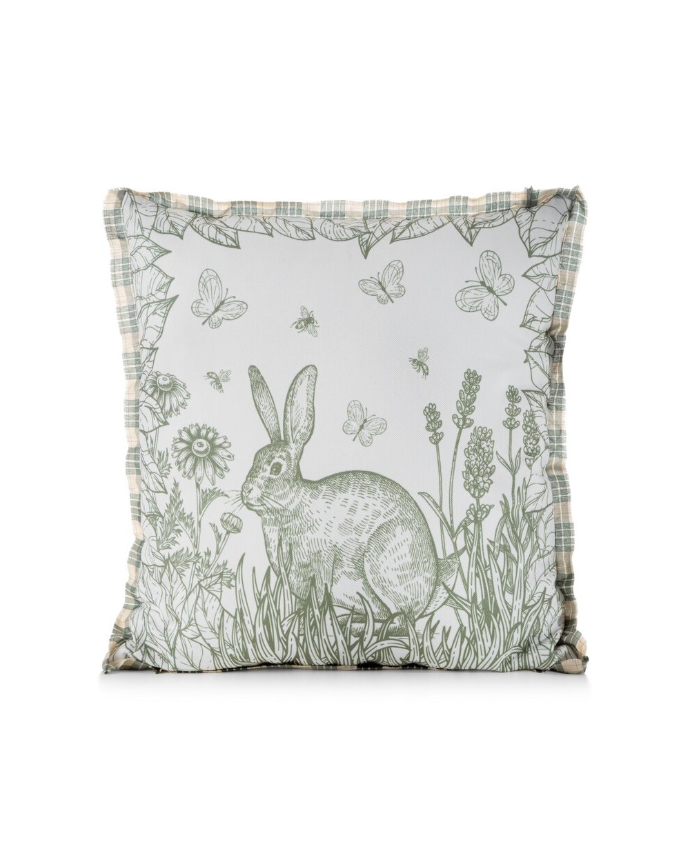 Poszewka wielkanocna 45x45 Wiosna 61 kremowa/zielona Eurofirany