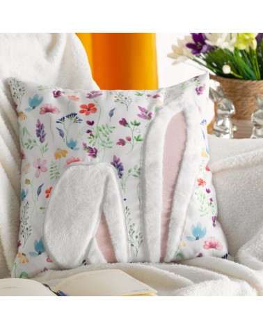 Poszewka wielkanocna 45x45 Wiosna 64 biała/pudrowa Eurofirany