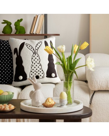 Poszewka wielkanocna 45x45 Wiosna czarna 4 Eurofirany