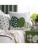 Poszewka wielkanocna velvet 45x45 Wiosna zielona 3 Eurofirany