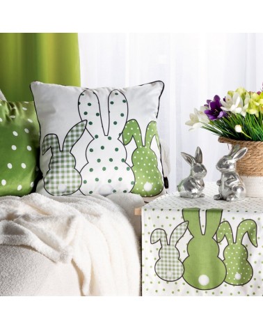 Poszewka wielkanocna velvet 45x45 Wiosna zielona 4 Eurofirany