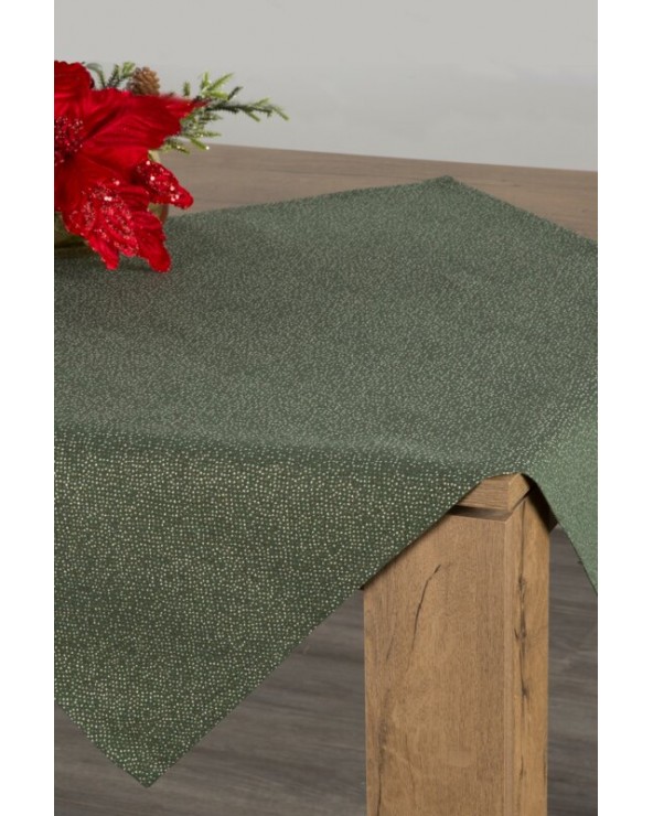 Obrus błyszczący 85x85 Dasher zielony/złoty Eurofirany