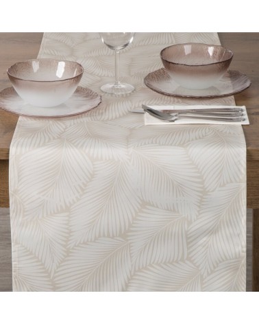 Bieżnik ogrodowy wodoodporny 40x140 Garden 11B beżowy/biały Eurofirany