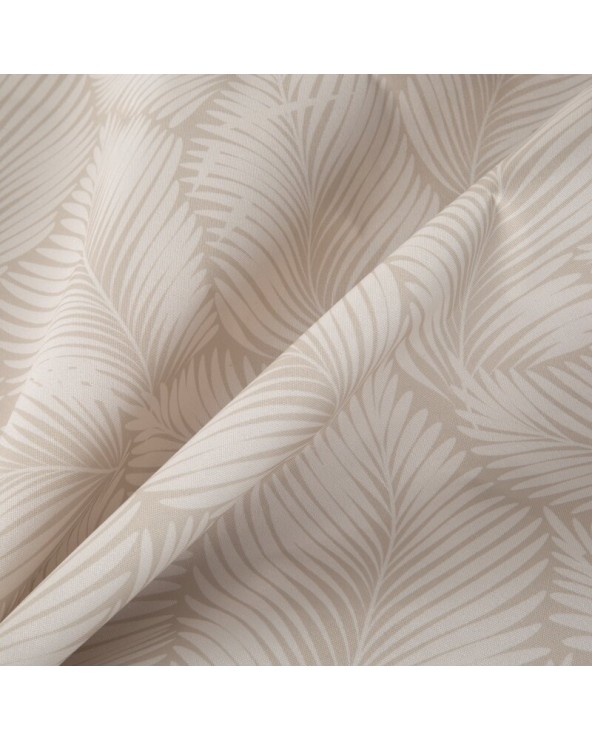 Obrus ogrodowy wodoodporny okrągły 150cm Garden 11E beżowy/biały Eurofirany