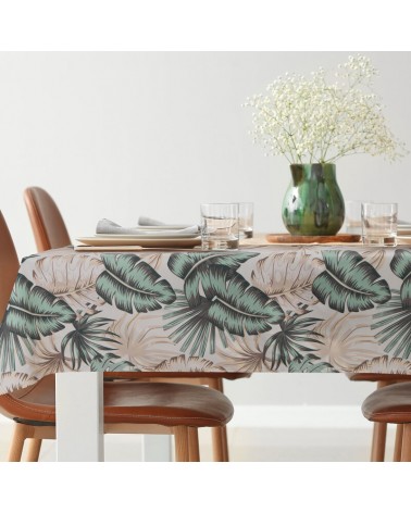 Obrus ogrodowy wodoodporny 140x220 Garden 13G kremowy/zielony Eurofirany