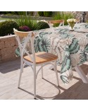 Obrus ogrodowy wodoodporny 140x220 Garden 13G kremowy/zielony Eurofirany